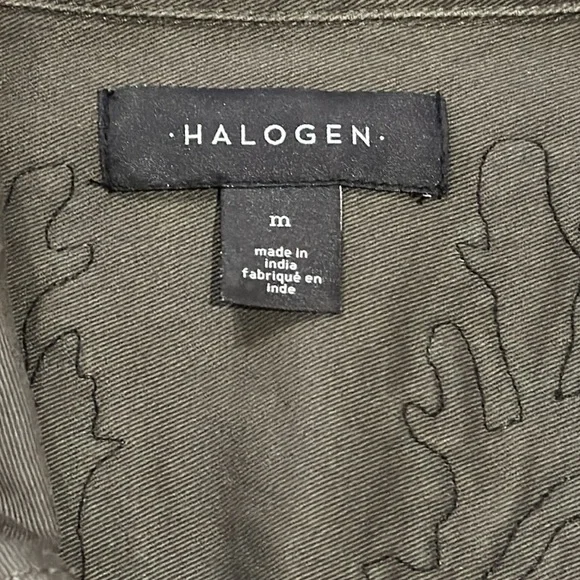 Halogen Long Cargo Jacket, Army Green, Size Medium (179) - Picture 4 of 13